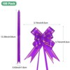 Unique Bargains Plastic Durable Glossy Appearance Waterproof Gift Wrap Satin Pull Bows 100 Count - 3 of 4