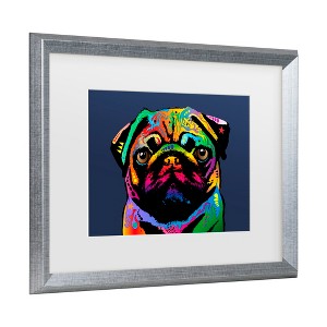 Trademark Fine Art -Michael Tompsett 'Pug Dog' Matted Framed Art - 1 of 3