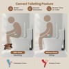 Tangkula Teak Wood Toilet Stool 7" Squatting Potty Stool for Adults & Kids Pooping Stool - 4 of 4