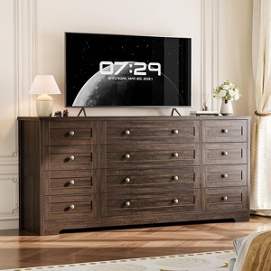 Acekool 12 Drawer Dresser, Wide Modern Chest for Bedroom, TV Stand for 65 Inch TV, Wood Storage Organizer for Living Room, Hallway - 1 of 4