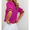 Women's Quilted Striped Band Top - voy - 3 of 4