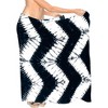 LA LEELA Women's Beachwear Summer Beach Bikini Wraps Sarong Coverups Wrap Skirt Swimsuit Swimwear Swim Cover Up for Women One Size Black,Tie Dye - 4 of 4