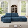 108" Linen L-Shaped Modular Sectional Sofa with No Assembly Required, Wide Deep Seat and Convertible Floor Design - 2 of 4