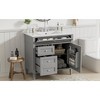SpassWay 36"L Blue Modern Bathroom Vanity with Top Sink 2 Drawers Tip Out Storage - 4 of 4