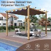 Retractable Aluminum Pergola – 10x10/10x13 Ft Wood-Grain Design, Adjustable Sunshade & Rust-Proof Frame for Patio/Backyard/Garden - 4 of 4