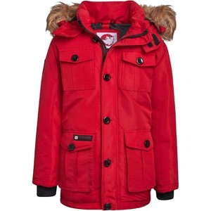 CANADA WEATHER GEAR Boys' Winter Jacket - Heavyweight Water and Wind Resistant Hooded Parka Ski Jacket for Boys (Sizes: 5-20) - 1 of 4