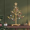 vidaXL Wooden Christmas Tree with Stand Brown 29.5" Solid pine wood - 2 of 4