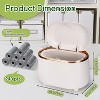 LunaLulinlk White Mini Tabletop Trash Can with 240 Trash Bags, Pop-Up Small Tabletop Trash Can with Lid, Small Countertop Trash Can - 2 of 4