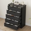 5 Drawer Dresser For Bedroom, Modern Chest of Drawers with Embedded Handles, 44" Tall Narrow Nightstand, Wooden Dresser Organizer - 2 of 4