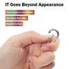 Unique Bargains Aluminum Hiking D-Ring Keychain Carabiner Hook Silver Tone 1.57" x 0.8" x 0.15" 10 Pcs - 3 of 4