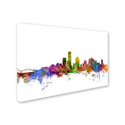 Trademark Fine Art -Michael Tompsett 'Milwaukee Wisconsin Skyline' Canvas Art