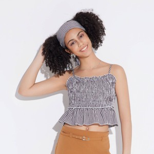 Women's Game Day Smocked Peplum Tank Top - Wild Fable™ - 1 of 4