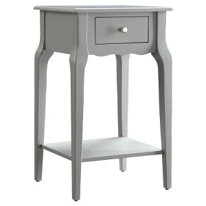 Muriel Accent Table with Shelf - Gray - Inspire Q