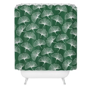 Deny Designs Mele Art and Design Ginkgo Leaves Pattern Shower Curtain - 1 of 3