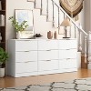 63" Dresser for Bedroom, Modern 9 Drawers Dresser with Deep Drawer, Wide Storage Chest of Drawer with Gold Handle - 3 of 4