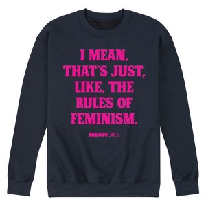 Men's - Mean Girls - Rules Of Feminism Graphic Fleece Sweatshirt - 1 of 4
