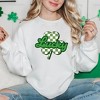 Simply Sage Market Women's Graphic Sweatshirt Lucky Cursive Shamrock - 2 of 3