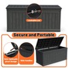 260 Gal XXL Outdoor Storage Deck Box, Waterproof Resin, Lockable, for Patio Furniture, Cushions, Garden Tools & Pool/Sports Gear, Black - 4 of 4