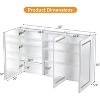 VINGLI 60 x 36 Inch Extra Large Lighted Bathroom Medicine Cabinet with Mirror, Large 3-Door Wall Mounted Bathroom Medicine Cabinet with Lights - 2 of 4