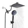 Cobbe Adjustable 8" High Pressure Dual Shower Head with 9-Spray Handheld Shower - 3 of 4
