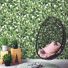 RoomMates Palm Leaf Peel & Stick Wallpaper Green/White: Removable Vinyl, Modern Botanical, Self-Adhesive, 28.2 Sq Ft Coverage - image 3 of 4