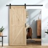 Erommy 28"/30"/32"/36"/42"X 84” Paneled Solid Wood Unfinished Sliding Barn Door With Installation Hardware Kit - 2 of 4