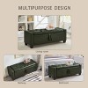 Ottoman with Storage, Upholstered Tufted Bench with Safety Hinge, Entryway Bench with Seating for Bedroom - 4 of 4
