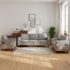 Mjkone 78" Linen Sectional Couches Set , 3-Seater Sofa with Storage Ottoman and Loveset Sofa and Armchair - 4 of 4