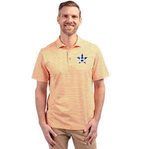 Houston Astros Cutter & Buck Virtue Eco Pique Stripe Recycled Mens Polo - 1 of 1