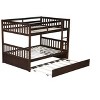 Sapphtopaz Full Over Full Bunk Bed with Trundle for Bedroom,Bunk Beds with Ladder and Guardrails,Convertible to 2 Beds Frame for Kids and Adults - 4 of 4