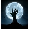 Men's Design By Humans Halloween! Zombie Hand Reaching from Grave T-Shirt By EBCD T-Shirt - 2 of 4