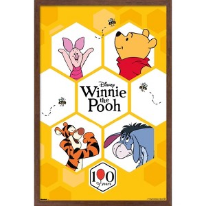 Trends International Disney Winnie the Pooh - 100th Anniversary Group Framed Wall Poster Prints - 1 of 4
