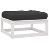 vidaXL Patio Footstools with Cushions 2 pcs Solid Wood Pine - 3 of 4