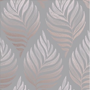 Botanica Blush Grey and Pink Leaves Tropical Paste the Wall Wallpaper - 1 of 4