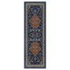 Vintage Floral Rug for Living Room, Stain Resistant Durable Indoor Carpets with Breathable Jute Backing, Soft Non Shedding Floor Mats,  Blue - 2 of 3