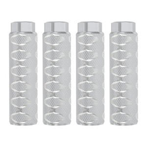 Unique Bargains Aluminum Alloy Anti-Skid BMX Mountain Cycling Fit 3/8 Inch Axles Rear Stunt Bike Pegs 4 Pcs - 1 of 3