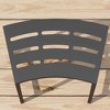 FUFU&GAGA Metal Fire Pit Stools,Curved Stackable Heavy-Duty Outdoor Stools,Anti-Rust for Patio,Garden,Backyard,Plant Stand,Black-set of 4 - 2 of 4