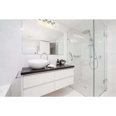 Harper 31.25" Chrome 4-Light Vanity with Clear Glass Shades