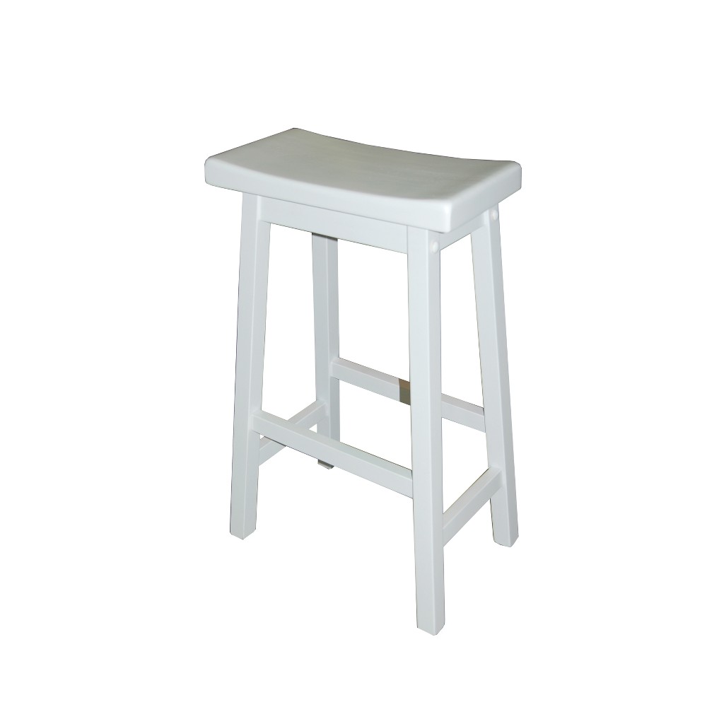 Photos - Chair 30" Arizona Saddle Barstool White - Buylateral