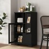 Lirago MDF Display Cabinet with Glass Doors & Drawer Multi-Functional Organizer for Bedroom/Living Room 25.6"D * 11.8"W * 39.4"H - 4 of 4
