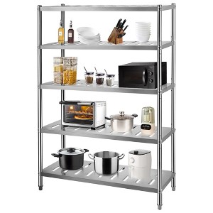Stainless Steel Shelves,60x18x72 in Storage Shelf 5-Tier Heavy Duty Storage Rack - 1 of 4