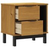 vidaXL Bedside Cabinet FLAM 19.3 in.x13.8 in.x19.7 in. Solid Wood Pine - 4 of 4