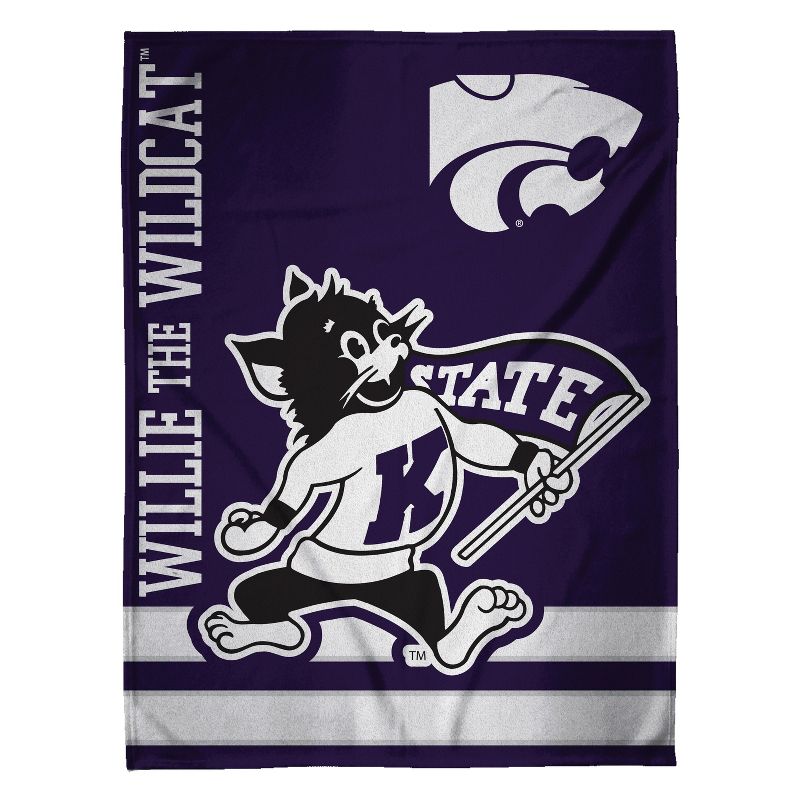 Sleep Squad Kansas State Wildcats Willie the Wildcat Mascot 60 x 80 Raschel Plush Blanket, 3 of 6