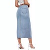 Women's Stretch Denim Maxi Skirt - Long for Office & Casual Wear - 3 of 4