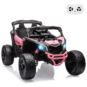 12V Ride on UTV Car, Licensed Can-Am Electric Off-Road UTV Car, Kids Truck w/Remote Control - 1 of 4