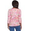 Alfred Dunner Womens Embellished Crewneck Paisley Top - 2 of 4