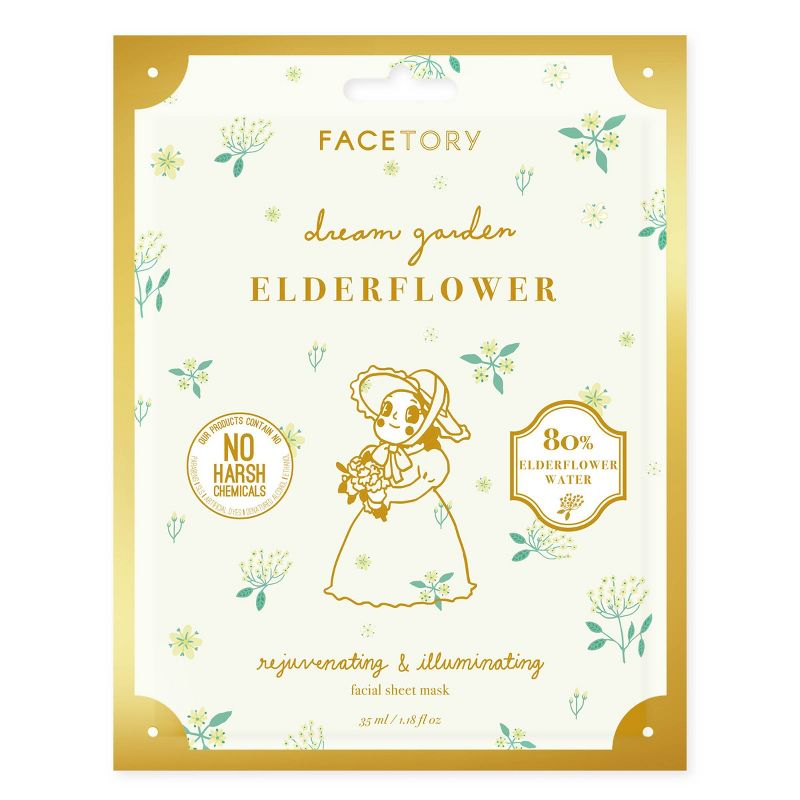 Facetory Dream Garden Elderflower Rejuvenating and Illuminating Sheet Mask - 1.8 fl oz, 1 of 8