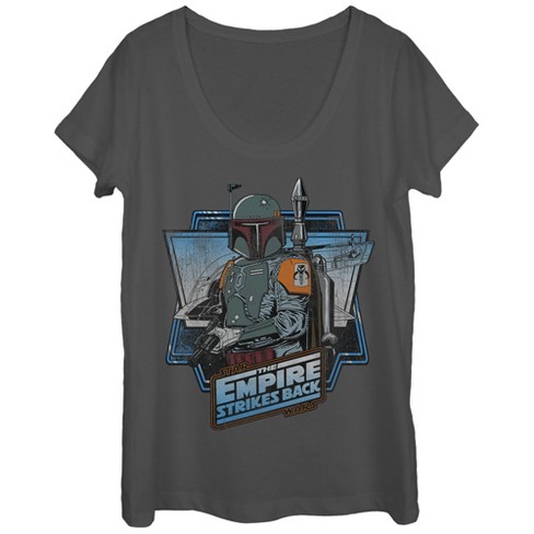 Women's Star Wars Boba Fett Scoop Neck - Charcoal - Small