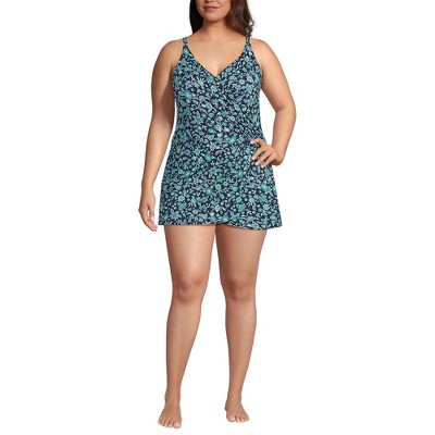 Women's Tulip Wrap Mini Swim Dress One Piece Swimsuit