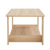 NicBex Modern Rectangle Coffee Table with Storage 43.3"/35.4"W Shelf Office & Living Room Side Table - 4 of 4